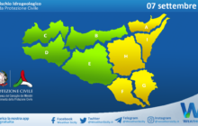 Meteo Sicilia: bollettino di allerta meteo per domani, giovedì 07 settembre 2023