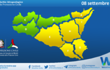 Meteo Sicilia: bollettino di allerta meteo per domani, venerdì 08 settembre 2023