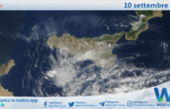 Meteo Sicilia: immagine satellitare Nasa di domenica 10 settembre 2023
