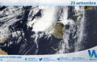 Meteo Sicilia: immagine satellitare Nasa di sabato 23 settembre 2023