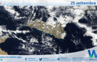 Meteo Sicilia: immagine satellitare Nasa di lunedì 25 settembre 2023