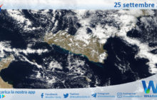 Meteo Sicilia: immagine satellitare Nasa di lunedì 25 settembre 2023