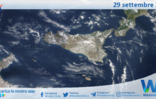 Meteo Sicilia: immagine satellitare Nasa di venerdì 29 settembre 2023