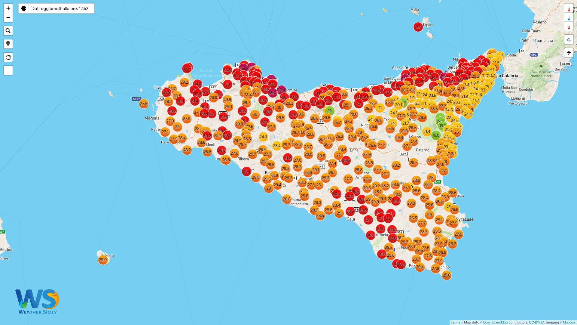 Meteo Sicilia: giornata molto calda quest'oggi! Appena superati i +36°C nel palermitano.