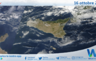 Meteo Sicilia: immagine satellitare Nasa di lunedì 16 ottobre 2023