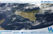 Meteo Sicilia: immagine satellitare Nasa di lunedì 16 ottobre 2023