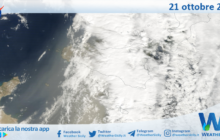 Meteo Sicilia: immagine satellitare Nasa di sabato 21 ottobre 2023