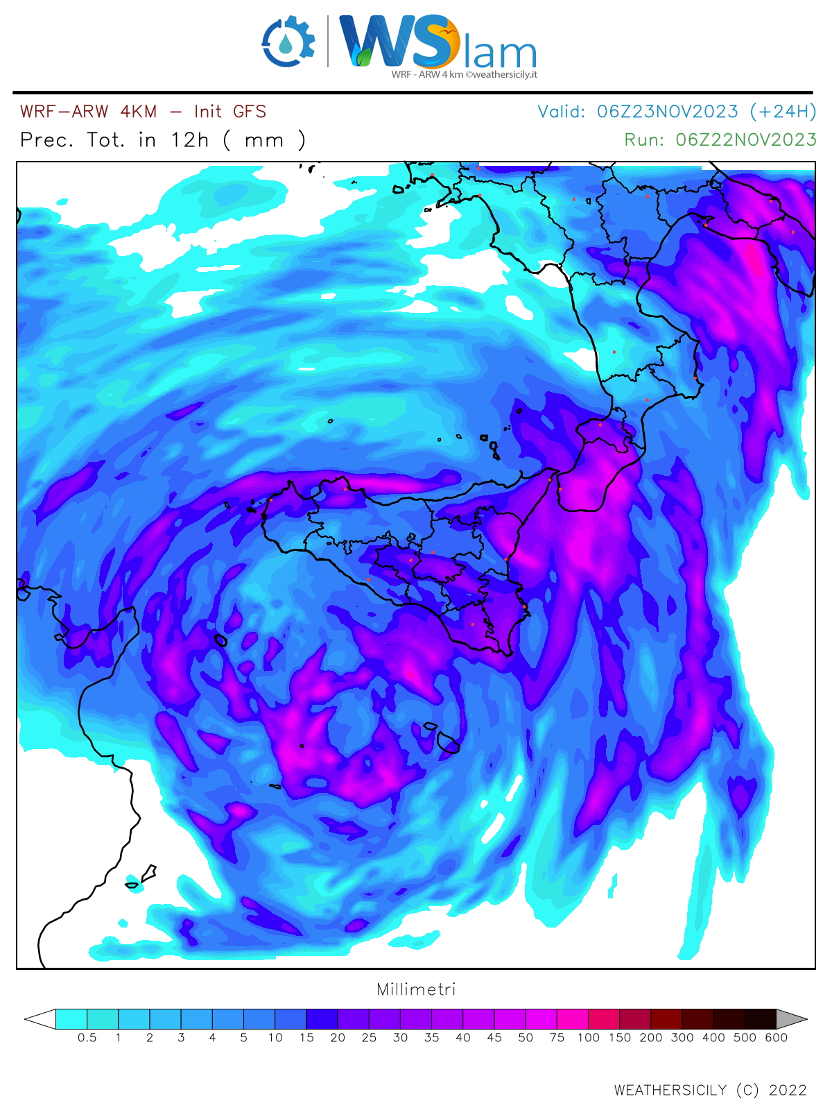 Meteo Sicilia: piogge, temporali e locali nubifragi attesi nelle prossime ore!