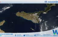 Meteo Sicilia: immagine satellitare Nasa di domenica 05 novembre 2023