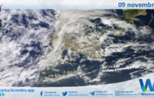 Meteo Sicilia: immagine satellitare Nasa di giovedì 09 novembre 2023