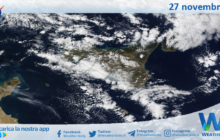 Meteo Sicilia: immagine satellitare Nasa di lunedì 27 novembre 2023