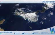 Meteo Sicilia: immagine satellitare Nasa di giovedì 30 novembre 2023