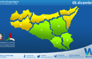 Meteo Sicilia: bollettino di allerta meteo per domani, martedì 05 dicembre 2023