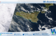 Meteo Sicilia: immagine satellitare Nasa di venerdì 08 dicembre 2023