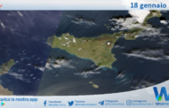 Meteo Sicilia: immagine satellitare Nasa di giovedì 18 gennaio 2024