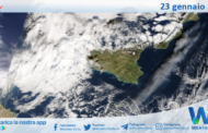Meteo Sicilia: immagine satellitare Nasa di martedì 23 gennaio 2024
