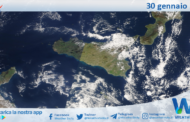 Meteo Sicilia: immagine satellitare Nasa di martedì 30 gennaio 2024