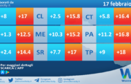 Meteo Sicilia: temperature previste per domani, sabato 17 febbraio 2024