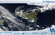 Meteo Sicilia: immagine satellitare Nasa di lunedì 12 febbraio 2024