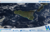 Meteo Sicilia: immagine satellitare Nasa di domenica 18 febbraio 2024