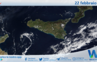 Meteo Sicilia: immagine satellitare Nasa di giovedì 22 febbraio 2024