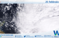 Meteo Sicilia: immagine satellitare Nasa di domenica 25 febbraio 2024