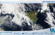 Meteo Sicilia: immagine satellitare Nasa di lunedì 26 febbraio 2024