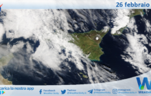 Meteo Sicilia: immagine satellitare Nasa di lunedì 26 febbraio 2024