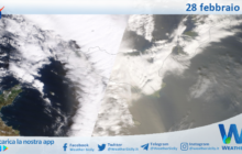 Meteo Sicilia: immagine satellitare Nasa di mercoledì 28 febbraio 2024