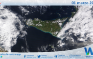 Meteo Sicilia: immagine satellitare Nasa di venerdì 01 marzo 2024