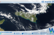 Meteo Sicilia: immagine satellitare Nasa di sabato 02 marzo 2024