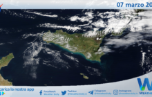 Meteo Sicilia: immagine satellitare Nasa di giovedì 07 marzo 2024