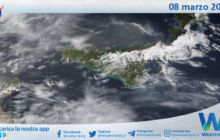 Meteo Sicilia: immagine satellitare Nasa di venerdì 08 marzo 2024