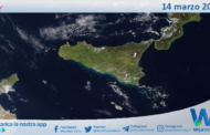 Meteo Sicilia: immagine satellitare Nasa di giovedì 14 marzo 2024
