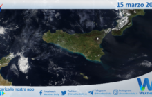 Meteo Sicilia: immagine satellitare Nasa di venerdì 15 marzo 2024