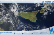 Meteo Sicilia: immagine satellitare Nasa di sabato 16 marzo 2024