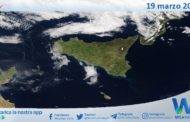 Meteo Sicilia: immagine satellitare Nasa di martedì 19 marzo 2024