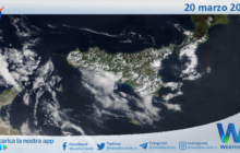 Meteo Sicilia: immagine satellitare Nasa di mercoledì 20 marzo 2024
