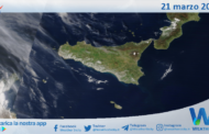Meteo Sicilia: immagine satellitare Nasa di giovedì 21 marzo 2024