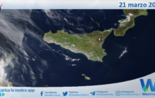 Meteo Sicilia: immagine satellitare Nasa di giovedì 21 marzo 2024