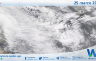 Meteo Sicilia: immagine satellitare Nasa di lunedì 25 marzo 2024