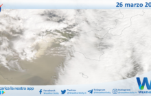 Meteo Sicilia: immagine satellitare Nasa di martedì 26 marzo 2024