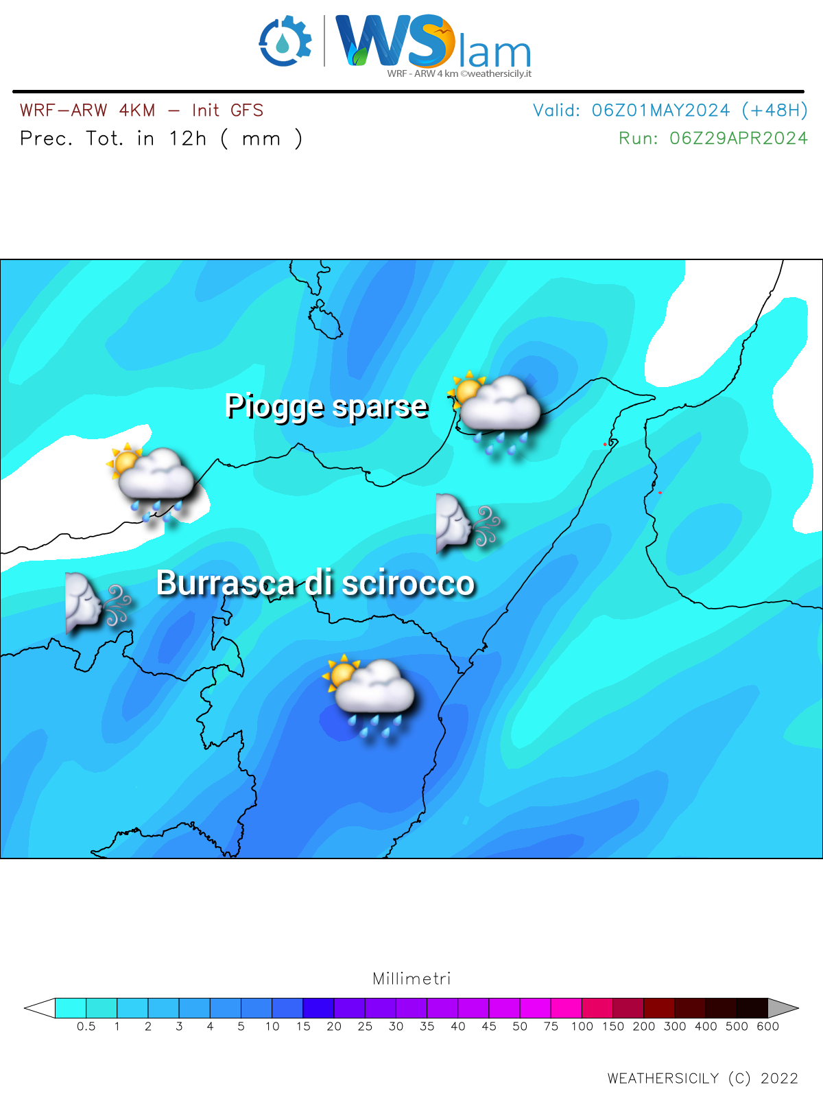 Meteo Messina e provincia: forte scirocco, clima mite e qualche pioggia