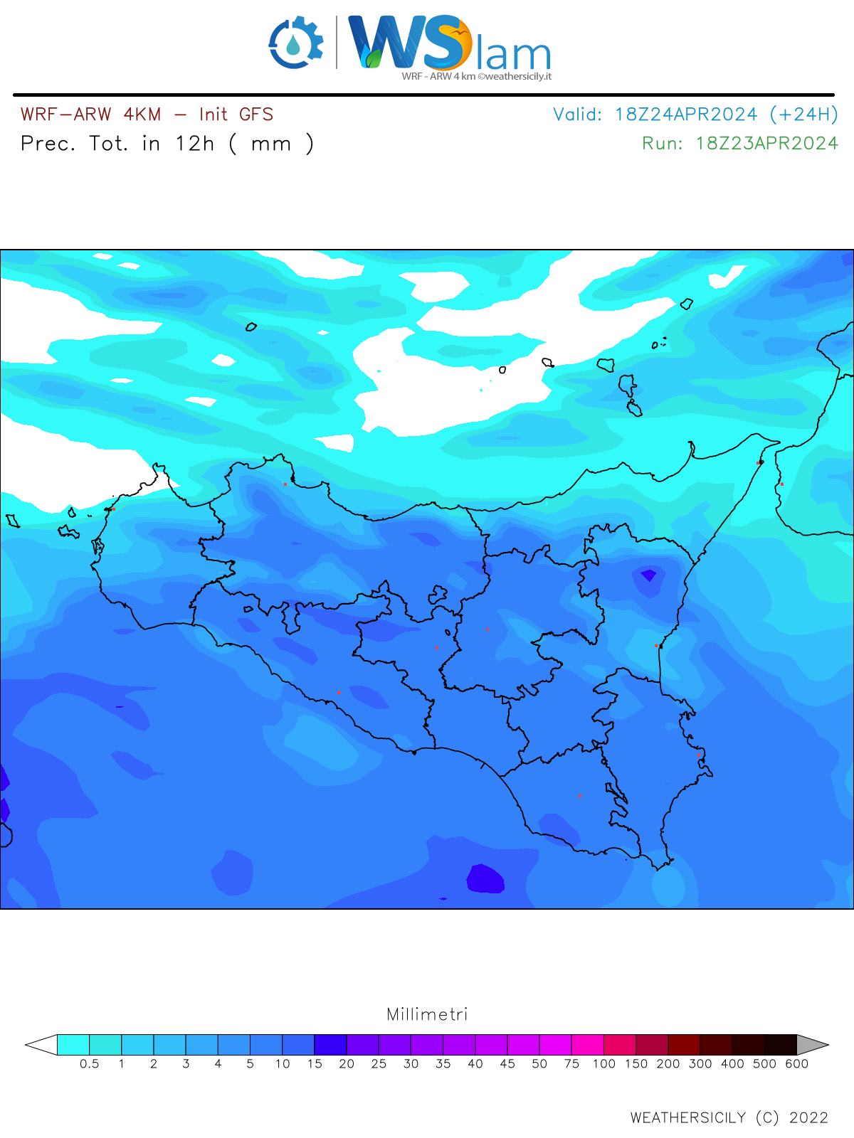 Meteo Sicilia: atteso un peggioramento nelle prossime ore  con aria fredda e piogge sparse.