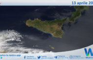 Meteo Sicilia: immagine satellitare Nasa di sabato 13 aprile 2024