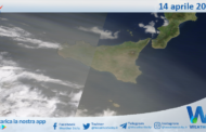 Meteo Sicilia: immagine satellitare Nasa di domenica 14 aprile 2024