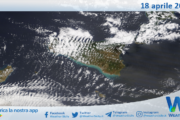 Meteo Sicilia: immagine satellitare Nasa di giovedì 18 aprile 2024