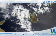 Meteo Sicilia: immagine satellitare Nasa di giovedì 25 aprile 2024