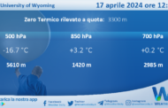 Meteo Sicilia: Radiosondaggio Trapani Birgi di mercoledì 17 aprile 2024 ore 12:00