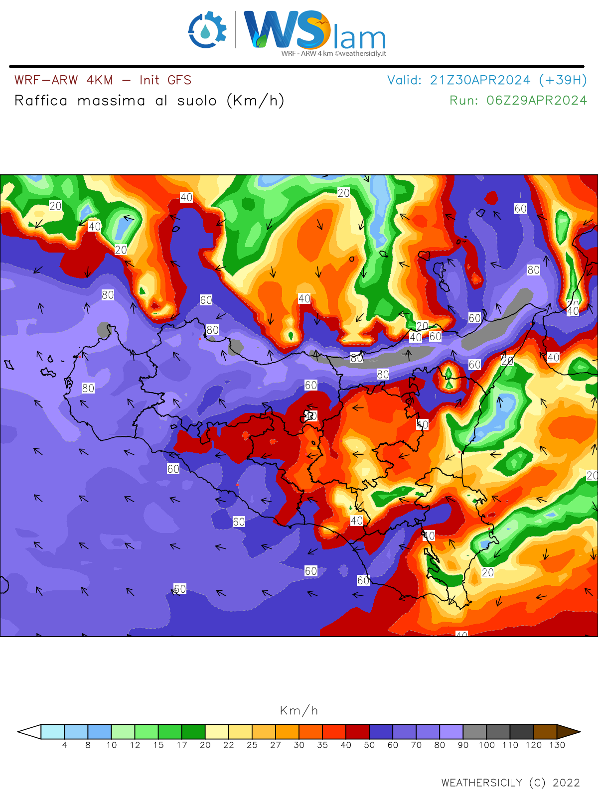 Meteo Sicilia: burrasca di scirocco in arrivo nelle prossime ore